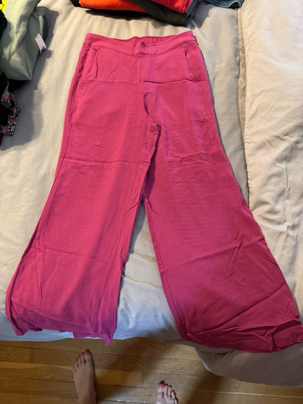 Old Navy Wide-Leg Pants in Bright Pink